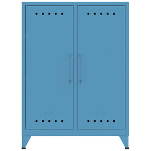 Image BISLEY Sideboard Fern Middle, FERMID605 blau 6 Fachböden 80,0 x 40,0 x 110,0 cm