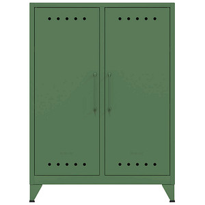 Image BISLEY Sideboard Fern Middle, FERMID623 olivgrün 6 Fachböden 80,0 x 40,0 x 110,0 cm