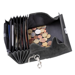 Image Alassio Kellnerbörse, aus Hunter-Leder, grau