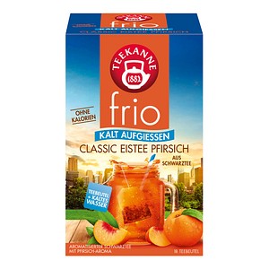 Image TEEKANNE frio Classic Eistee Pfirsich Tee 18 Beutel à 2,5 g