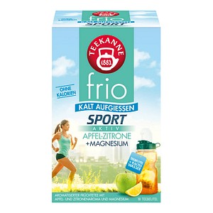 Image TEEKANNE frio Sport Aktiv Apfel-Zitrone +Magnesium Tee 18 Beutel à 2,5 g