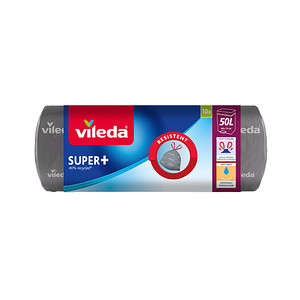 Image vileda Müllbeutel SUPER+ 50,0 l grau, 10 St.