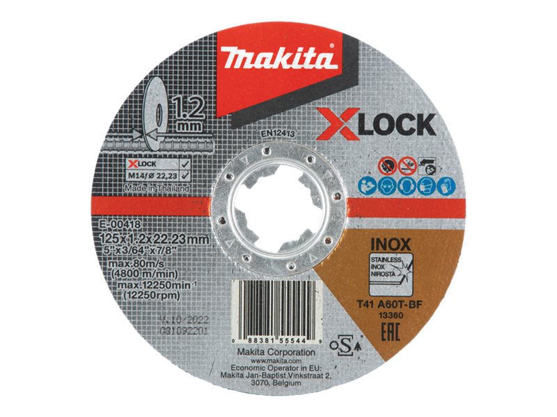 Image Makita - Schneidscheibe - für Edelstahl - 125 mm - Körnung: A60T