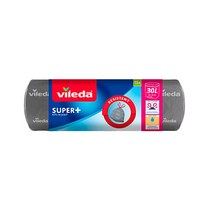 Image vileda Müllbeutel SUPER+ 30,0 l grau, 15 St.