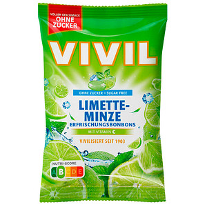 Image VIVIL® Limette-Minze ohne Zucker Bonbons 120,0 g