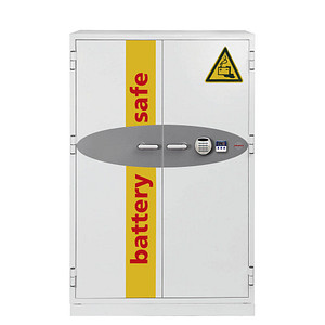 Image phoenix Tresor Battery Commander mit Feuerschutz signalweiß 112,5 x 65,0 x 168,5 cm