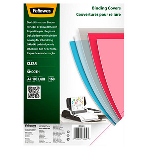 Image Fellowes Deckfolien für Bindemappen transparent, DIN A4 0,15 mm, 100 St.