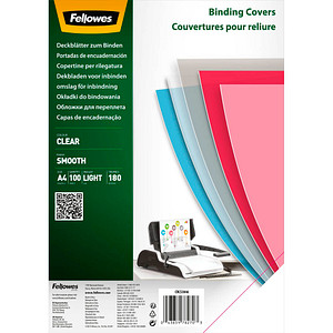 Image Fellowes Deckfolien für Bindemappen transparent, DIN A4 0,18 mm, 100 St.