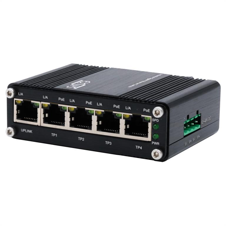 Image EXSYS GmbH Mini 5-Port Ethernet PoE Switch - 5*10/100/1000Tx EX-62020POE - Swit
