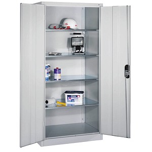 Image CP Stahlschrank 8922-052 lichtgrau 93,0 x 60,0 x 195,0 cm, aufgebaut