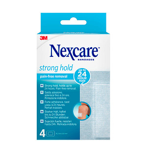Image Nexcare™ Pflaster Strong Hold Pain-Free Removal N0904NAMN weiß 7,6 x 10,1 cm, 4 St.