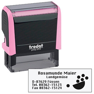 Image trodat Textstempel, individualisierbar printy 4913 selbstfärbend schwarz mit Logo
