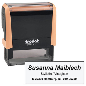 Image trodat Textstempel, individualisierbar printy 4913 selbstfärbend schwarz