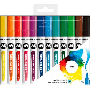 Image 12 MOLOTOW Aqua Color Basic Set 1 Brush-Pens farbsortiert
