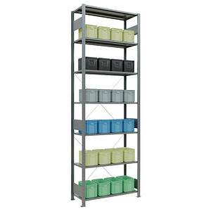 Image SCHULTE Schwerlastregal MULTIplus 150 12742 silber 100,0 x 40,0 x 300,0 cm