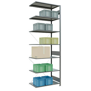 Image SCHULTE Anbau-Schwerlastregal MULTIplus 150 12767 silber 100,0 x 60,0 x 300,0 cm