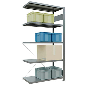 Image SCHULTE Anbau-Schwerlastregal MULTIplus 250 12955 silber 100,0 x 50,0 x 200,0 cm