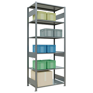 Image SCHULTE Schwerlastregal MULTIplus 150 12761 silber 100,0 x 60,0 x 250,0 cm