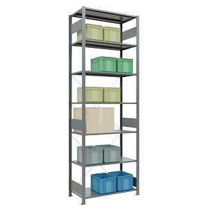 Image SCHULTE Schwerlastregal MULTIplus 150 12752 silber 100,0 x 50,0 x 300,0 cm