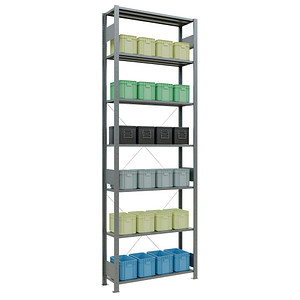 Image SCHULTE Schwerlastregal MULTIplus 150 12732 silber 100,0 x 30,0 x 300,0 cm