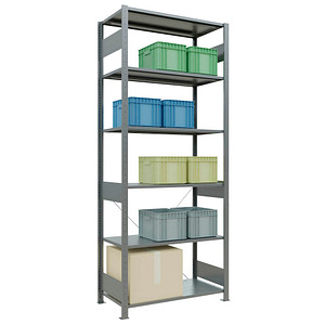Image SCHULTE Schwerlastregal MULTIplus 150 12751 silber 100,0 x 50,0 x 250,0 cm