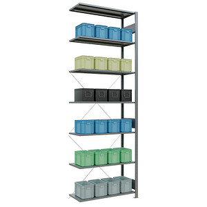Image SCHULTE Anbau-Schwerlastregal MULTIplus 150 12747 silber 100,0 x 40,0 x 300,0 cm