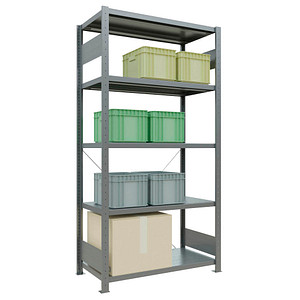 Image SCHULTE Schwerlastregal MULTIplus 250 12950 silber 100,0 x 50,0 x 200,0 cm