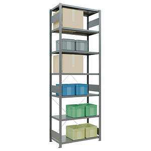 Image SCHULTE Schwerlastregal MULTIplus 250 12952 silber 100,0 x 50,0 x 300,0 cm