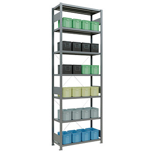 Image SCHULTE Schwerlastregal MULTIplus 250 12942 silber 100,0 x 40,0 x 300,0 cm