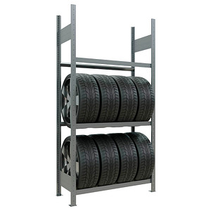 Image SCHULTE Reifenregal 13900 silber 100,0 x 40,0 x 200,0 cm