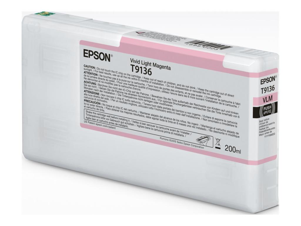Image EPSON T9136 Vivid Light Magenta Ink Cartridge 200ml