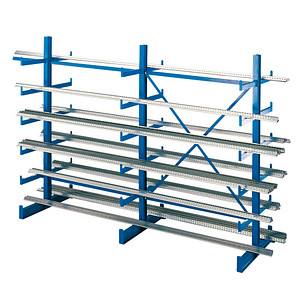 Image SCHULTE Schwerlastregal K1000 14495 enzianblau 250,0 x 100,0 x 200,0 cm