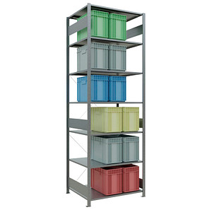 Image SCHULTE Schwerlastregal MULTIplus 150 12582 silber 100,0 x 80,0 x 300,0 cm