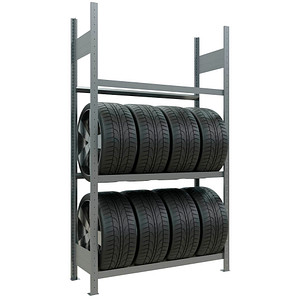 Image SCHULTE Reifenregal 13890 silber 115,0 x 40,0 x 200,0 cm