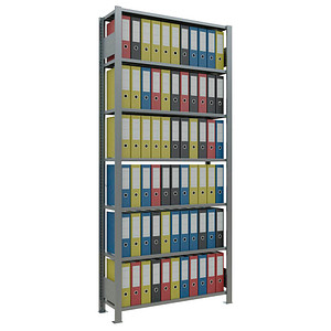 Image SCHULTE Schwerlastregal MULTIplus 150 17731 silber 100,0 x 30,0 x 230,0 cm