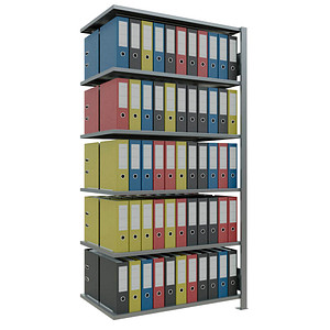 Image SCHULTE Anbau-Schwerlastregal MULTIplus 150 17764 silber 100,0 x 60,0 x 200,0 cm