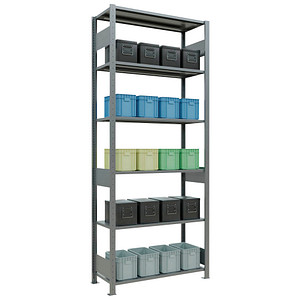 Image SCHULTE Schwerlastregal MULTIplus 150 12741-LR silber 100,0 x 40,0 x 250,0 cm