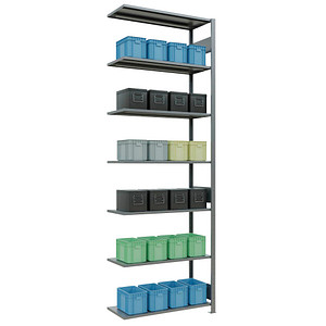 Image SCHULTE Anbau-Schwerlastregal MULTIplus 150 12747-LR silber 100,0 x 40,0 x 300,0 cm