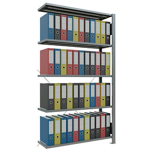 Image SCHULTE Anbau-Schwerlastregal MULTIplus 150 17722 silber 100,0 x 30,0 x 180,0 cm