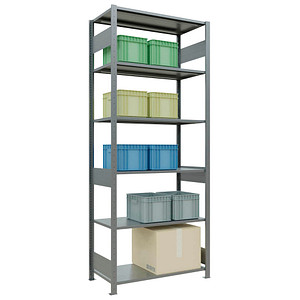 Image SCHULTE Schwerlastregal MULTIplus 150 12751-LR silber 100,0 x 50,0 x 250,0 cm