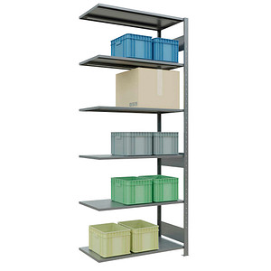 Image SCHULTE Anbau-Schwerlastregal MULTIplus 150 12756-LR silber 100,0 x 50,0 x 250,0 cm