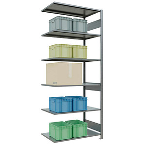 Image SCHULTE Anbau-Schwerlastregal MULTIplus 150 12766-LR silber 100,0 x 60,0 x 250,0 cm