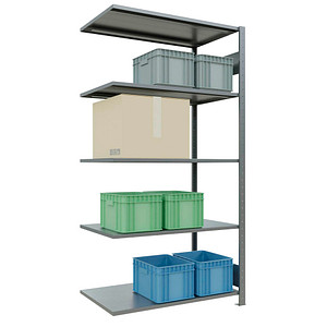 Image SCHULTE Anbau-Schwerlastregal MULTIplus 150 12765-LR silber 100,0 x 60,0 x 200,0 cm