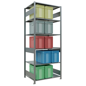 Image SCHULTE Schwerlastregal MULTIplus 150 12781-LR silber 100,0 x 80,0 x 250,0 cm