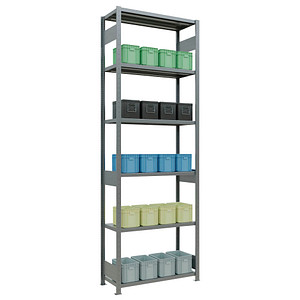 Image SCHULTE Schwerlastregal MULTIplus 250 12942-LR silber 100,0 x 40,0 x 300,0 cm