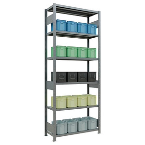 Image SCHULTE Schwerlastregal MULTIplus 250 12941-LR silber 100,0 x 40,0 x 250,0 cm