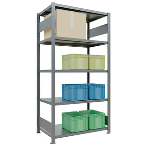 Image SCHULTE Schwerlastregal MULTIplus 250 12960-LR silber 100,0 x 60,0 x 200,0 cm
