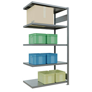 Image SCHULTE Schwerlastregal MULTIplus 250 12965-LR silber 100,0 x 60,0 x 200,0 cm