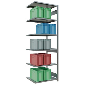 Image SCHULTE Schwerlastregal MULTIplus 250 12987-LR silber 100,0 x 80,0 x 300,0 cm