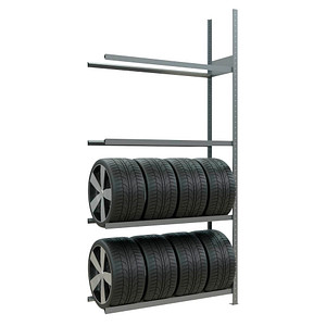 Image SCHULTE Anbauregal 20995 silber 130,0 x 40,0 x 275,0 cm